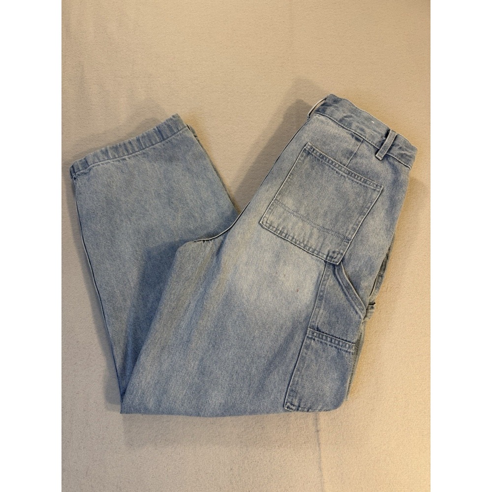 Original Use Men's Carpenter Jeans 32x32 Light Wash Denim Utility Work Pant READ